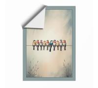 Ten on a Wire Minimalist Unframed Wall Art Print A1 (84.1×59.4cm), Wall Decor for Living Room, Bedroom, Office & Home, Art Gift