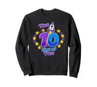 Ten Out of Ten Space Rocket 10th Birthday 10 Years Old Sweatshirt