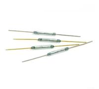 TEN Pack Normal Opening Glass Reed Switches Great For Integrating Into Your Next IoT Project With Efficient Electrical Characteristics (Silver Foot - Green Tube)