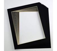 Ten Pack of Black Picture/Photo Mounts Size 40x50cm fits 20x30cm