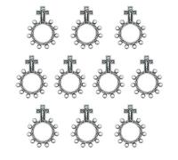 Ten Pack of Decade Rosary Rings | Metalic Rings - Copper, Silver-Tone, or Gold-Tone | Great Catholic Gift for First Holy Communion or Confirmation, Metal, No Gemstone
