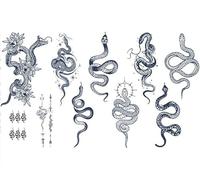 Ten Pieces Of Juice Herbal Tattoo Stickers Snake Flower Arm Semi-Permanent Non-Fading Waterproof