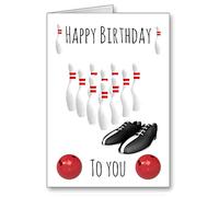 Ten Pin Bowling Card Happy Birthday To You