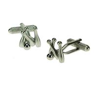 Ten Pin Bowling Cufflinks in Gift Box Skittles - Onyx-Art London CK397