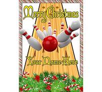 Ten Pin Bowling ptcc52 Xmas Christmas Card A5 Personalised Greeting Cards Posted by US Gifts for All 2016 from Derbyshire UK …