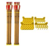 Ten Point Gear Arrow Holder | 2 Pack Brackets Holds 34 Arrows | Archery Arrow Holder Mount | Durable Arrow Holder Archery Accessory for Bow Hunting, Target Shooting & Outdoor Practice - Yellow