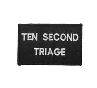 Ten Second Triage Patches - Emergency Triage Kit Identifier (Black)