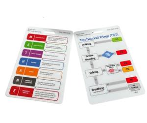 Ten Second Triage (TST) and Methane (Major Incident) Healthcare Educational Pocket Card (1 Card)