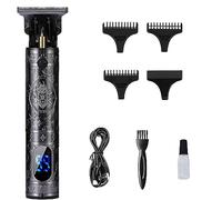 Ten-Tatent Hair Clippers Men, Hair Trimmers, T-Blade Trimmer, Cordless Rechargeable Grooming Kits, Zero Gapped Detail Beard Shaver with 4 Guide Combs,Quality Assurance，Grey
