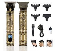 Ten-Tatent Hair Clippers Men,Professional Beard Trimmer,Cordless Electric Hair Clipper Shaver Cutting,Precision T-Blade Grooming Kits,Zero Gapped，Gold