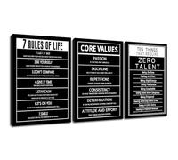 Ten Things That Require Zero Talent Motivational Wall Art Inspirational Canvas Poster Prints Inspiring Quotes Painting Wall Decor Artwork for Living Room Gym School Stretched and Framed [60''Wx 28''H]