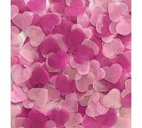 10000pcs Heart Confetti, BetterJonny 2.5cm Heart Shape Tissue Table Confetti 100g Paper Confetti for Wedding Birthday Party Pink, Light Pink Rose Red AXZX1