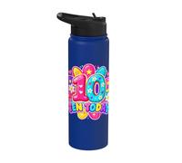 Ten Today 10th Birthday Celebration for Girls Stainless Steel Insulated Water Bottle