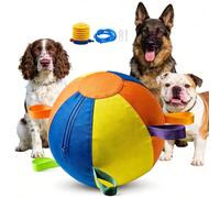 Ten Treasure Calming Jumbo Ball For Dogs, Giant Herding Ball For Dogs, Durable And Tear-Resistant Inflatable Toys, Includes Handle Cover & Air Pump For Play & Exercise Dog (S -25cm)