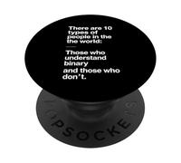 Ten Types Of People Binary Joke Coder Design PopSockets Adhesive PopGrip