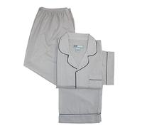 Ten West Apparel Men's Short Sleeve Long Leg Solid Pyjama Set, Medium, Grey