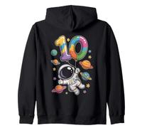 Ten Year Old Astronaut Space Explorer Design Zip Hoodie