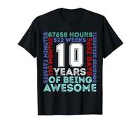 Ten Year Old Birthday, 10 Years Old, Tenth, 10th Birthday Value Graphic T-Shirt, Men, Black, S