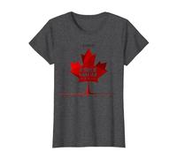 Ten Years of Maple Leaf Magic Canada Birthday Gift T-Shirt, Women, Dark Heather Grey, XS