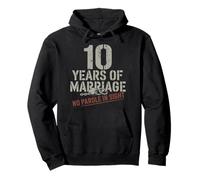 Ten Years Of Marriage 10 year marriage for couples Pullover Hoodie