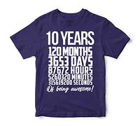 Ten Years Old 10th Birthday Funny Boys T Shirt Tenth Bday Joke Kids Children Top
