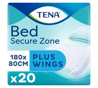 1x TENA Bed Plus Disposable Bed Pads with Wings - 180cm x 80cm - Pack of 20