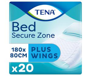 TENA Bed Secure Zone Super 180 x 80 cm - Pack of 20 - Disposable Bed Pads 2300ml