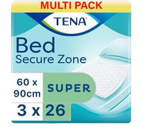 TENA Bed Super Secure Zone | 60cm x 90cm | 3 Pack of 26