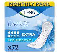 TENA Discreet Extra, 72 Incontinence Pads (12 x 6 packs) Individually Wrapped, for Women with Medium Bladder Weakness, Incontinence and Unpredictable Leaks