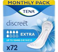 TENA Discreet Extra, 72 Incontinence Pads (12 x 6 packs) Individually Wrapped, for Women with Medium Bladder Weakness, Incontinence and Unpredictable Leaks