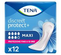 TENA Discreet Maxi x12 - Highly Absorbent Pads for Incontinence and Heavy Urine Loss - Up to 12 Hours of Dryness - 1 Pack with 12
