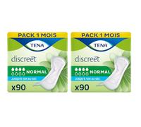 TENA Discreet Normal, 90 Incontinence Pads (15 x 6) Individually Wrapped, for Women with Medium Bladder Weakness, Incontinence and Unpredictable Leak