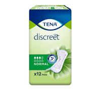 TENA Discreet Normal Incontinence Pads 12 Pack 156g (Pack of 3)