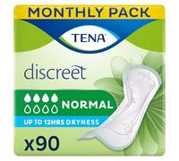 TENA Discreet Normal Incontinence Pads, Pack of 90 | Monthly Pack of Incontinence Pads for Women, for Light to Moderate Bladder Weakness - Packaging May Vary