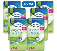 Tena Discreet Pads for Women, 6x24 Ladies Incontinence Pads, Mini Thin Pads