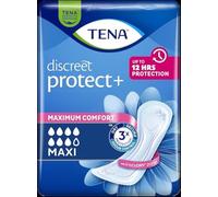 TENA Discreet Protect+ Comfort Maxi Pads with InstaDry Zone | 12 Packs of 12