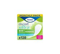 TENA Discreet Ultra - 128 pads in a monthly pack (8 x 16 pieces), individually packaged - hygiene pads for women - for mild to moderate bladder weakn