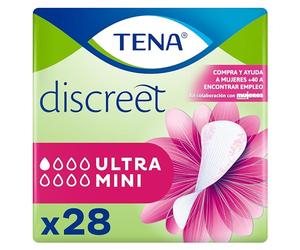 TENA Discreet Ultra Mini x 28 - Ultra Thin Lip Liners for Women with microPROTEX Technology - for Incontinence and Mild Urine Loss