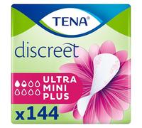 Tena Discreet Ultra Pads, Mini Plus, 6 Packs of 24 (144 Count)