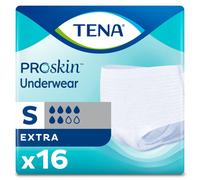 TENA Extra Disposable Unisex Adult Absorbent Underwear, Small, 16 Count