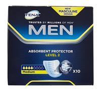 Tena For Men Level 2 Odour Control Incontinence Pads, 10 Pads (Pack of 1)