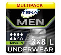 Tena for Men Premium Fit Level 4 - L/XL- Case Saver (3 Packs of 8)