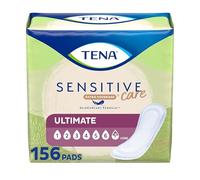 TENA Incontinence Pads, Bladder Control & Postpartum for Women, Ultimate Absorbency, Long Length, Sensitive Care - 156 Count