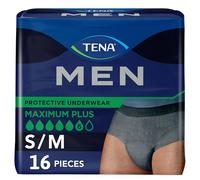 TENA Incontinence Underwear for Men, Maximum Plus Absorbency, Small/Medium, 16 Count (Packaging May Vary)