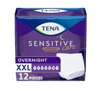 Tena Incontinence Underwear for Women, Overnight Absorbency, Sensitive Care, X-Large - 12 Count