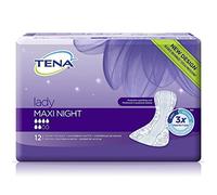 Tena Lady Discreet Protect+ Maxi Night - 12 Packs of 6 - Total 72 Pads