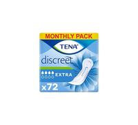 TENA Discreet Extra, 72 Incontinence Pads (12 x 6 packs) Individually Wrapped, for Women with Medium Bladder Weakness, Incontinence and Unpredictable Leaks