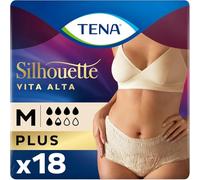 Tena Lady Silhouette Pants Plus, Medium - Creme High Waist - 2 Packs of 9 Pants