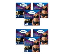 TENA Lady Silhouette Plus Black Incontinence Pants Large 8 Pack