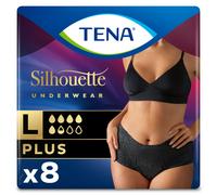 TENA Lady Silhouette Plus Black Incontinence Pants Large 8 Pack pack